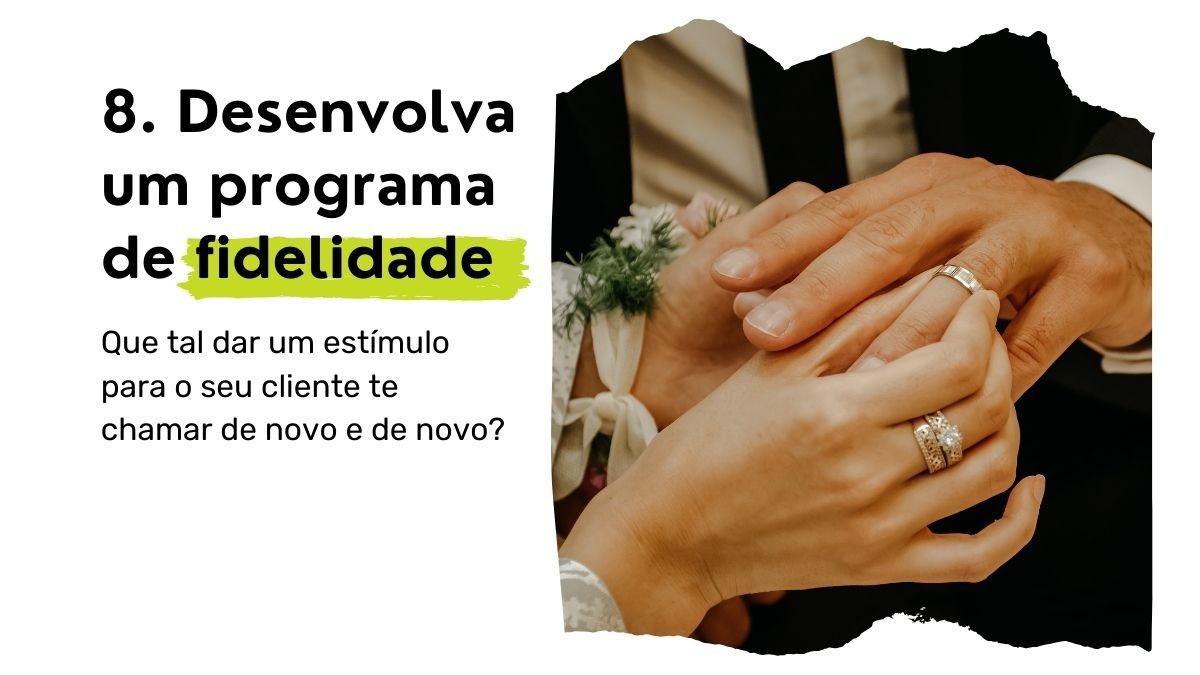 8 Estratégias para conquistar a Fidelidade do Cliente em negócios de Jardinagem e Paisagismo 18 Mulher colocando aliança no marido