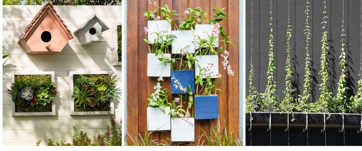 Jardinagem Vertical: Como ter um Jardim de Revista em Casa 23 Tipos de jardim vertical: De suculentas com molduras, de vasos de orquídeas e brisè-vegetal, com trepadeiras e cabos de aço.