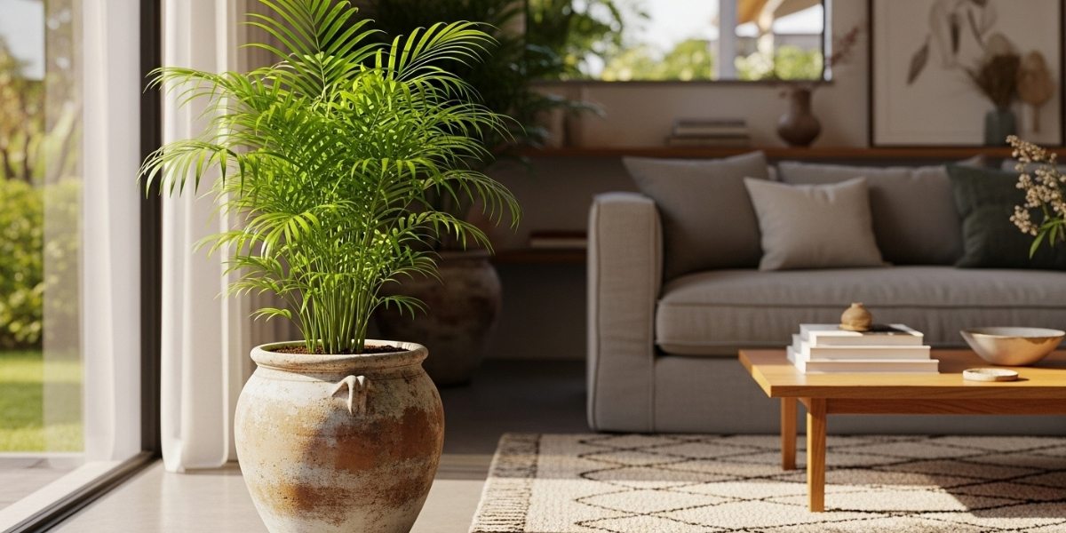 Areca bambu na sala de estar