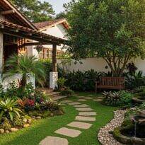 Início 12 Jardim rústico