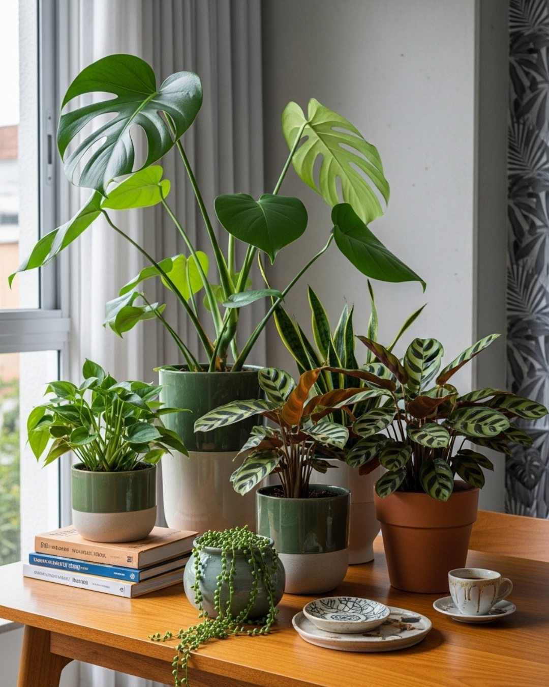 O cuidado que fez minhas plantas de interior ficarem mais saudáveis 2 Plantas renovadas após o banho