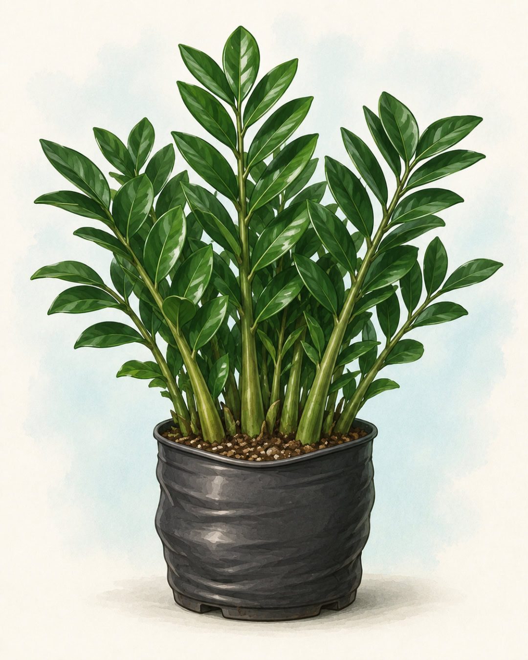 Em zamioculcas, as batatas chegam a deformar e até mesmo rachar os vasos.