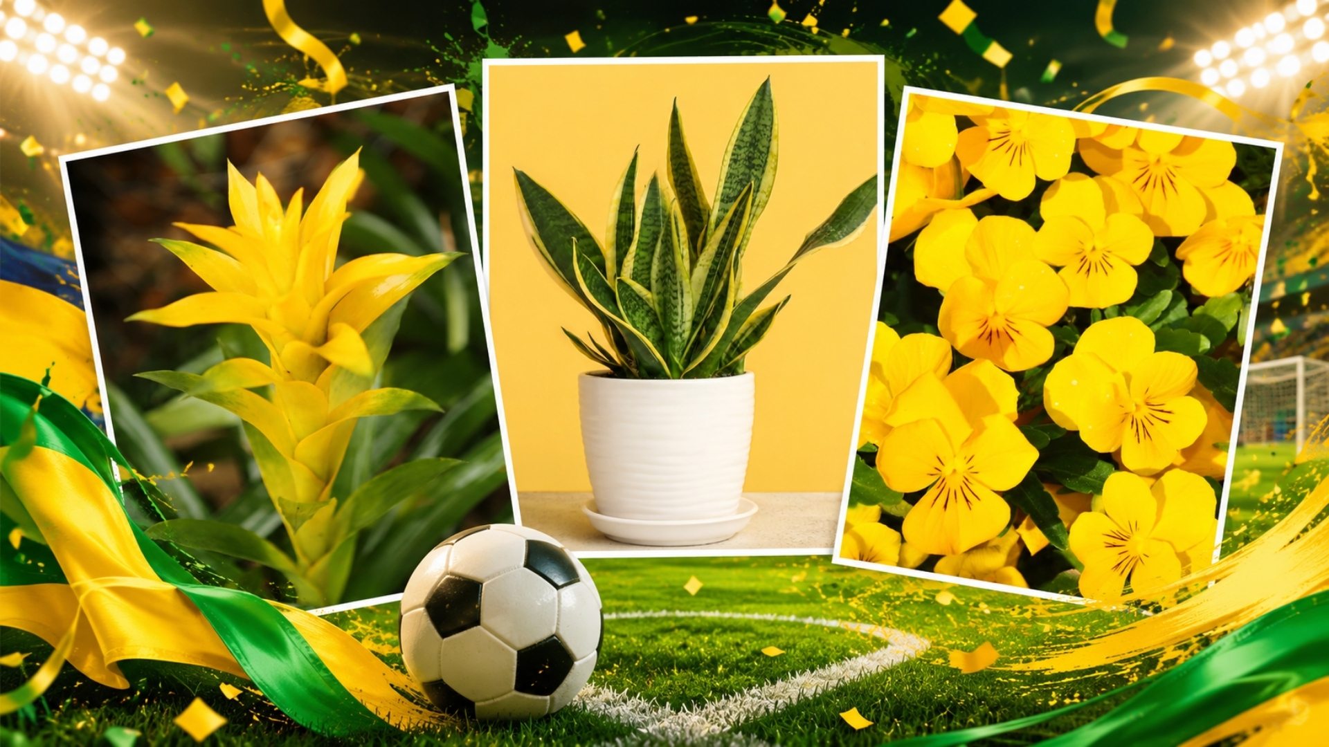 Plantas verde e amarelas para torcer pela copa do mundo