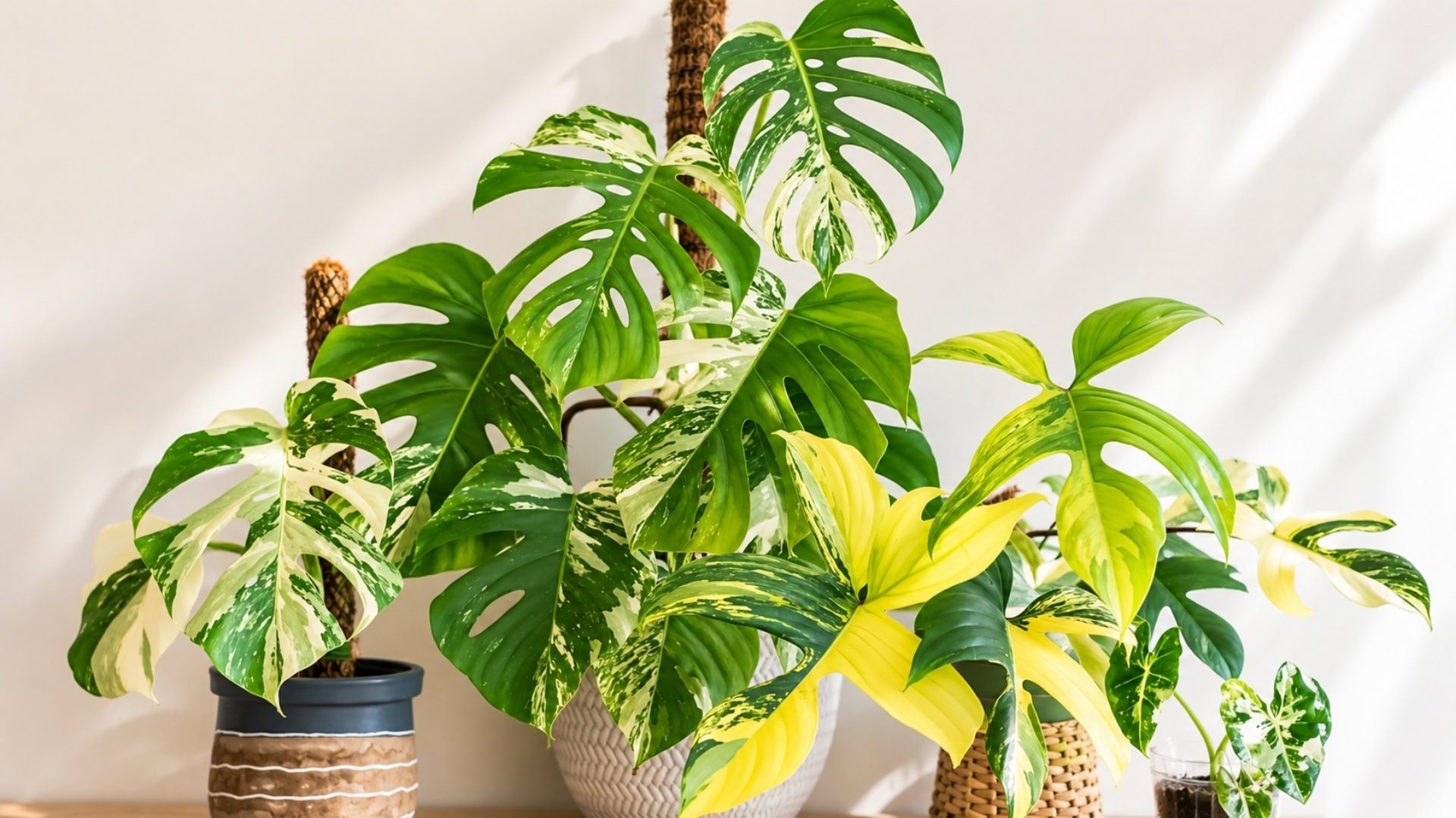 Plantas variegadas podem voltar a ficar verdes.
