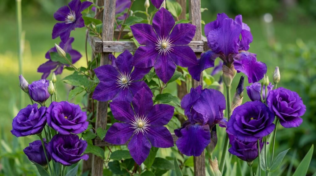 50 Flores roxas para jardim